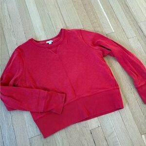 GAP Heathered Red Crop Sweater